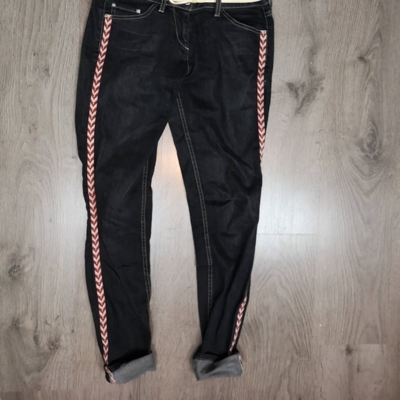 Vintage Isabel Marant Black Denim Embroidered Western Jeans - Picture 10 of 10